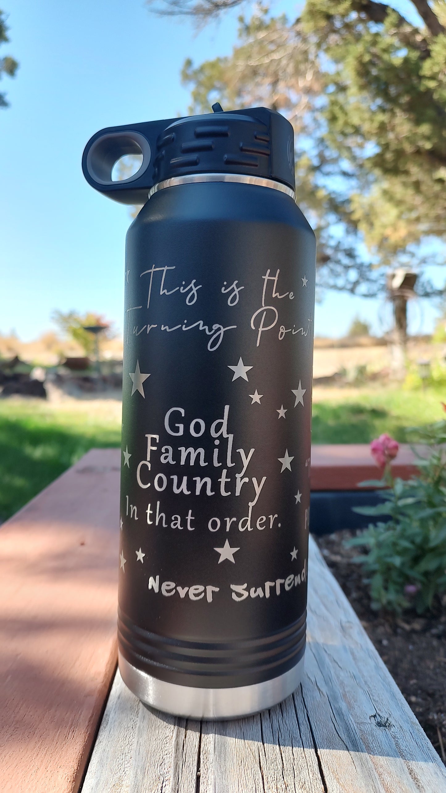 "Freedom" Full Wrap Design - 32oz Water Bottle