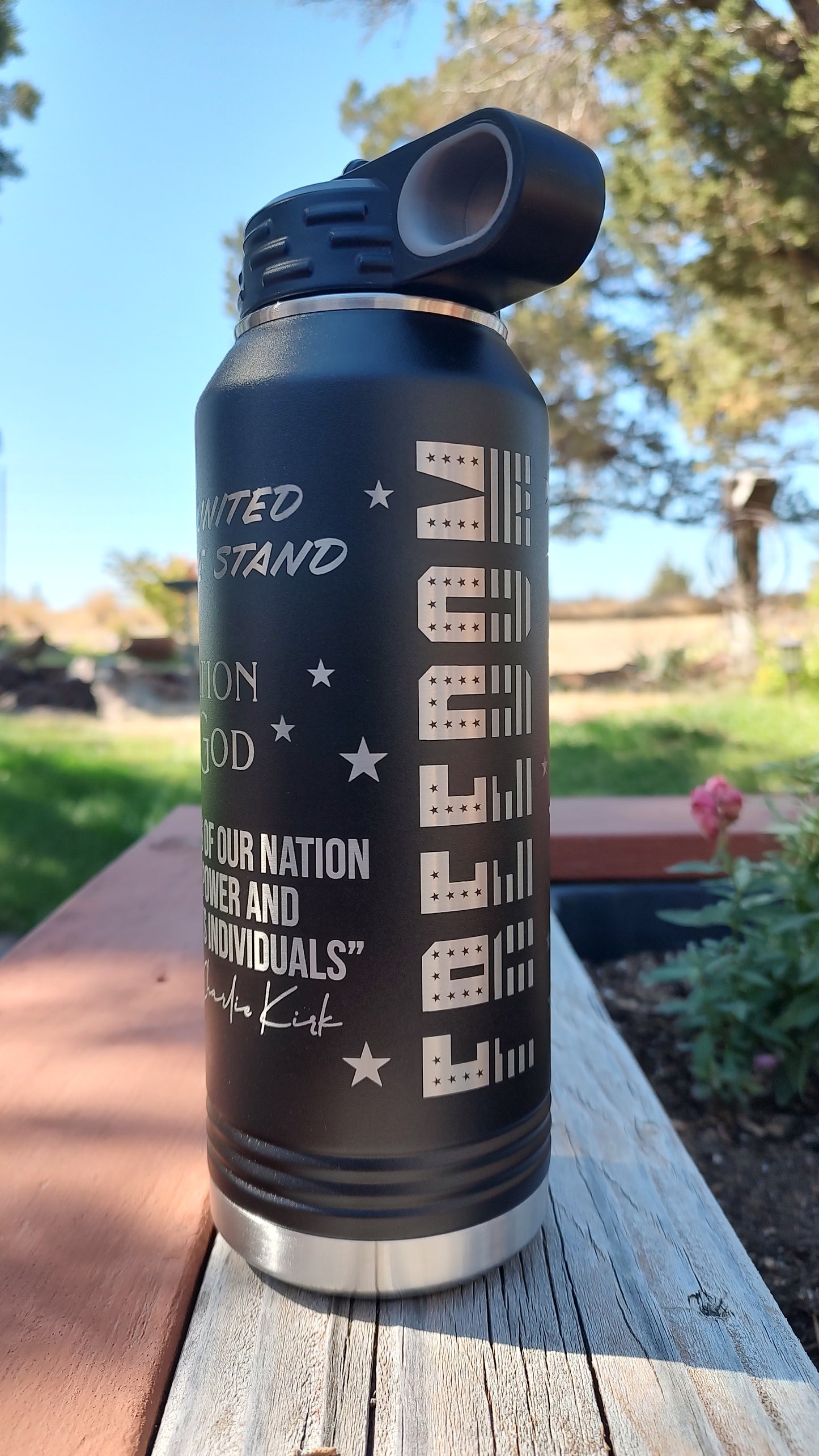 "Freedom" Full Wrap Design - 32oz Water Bottle
